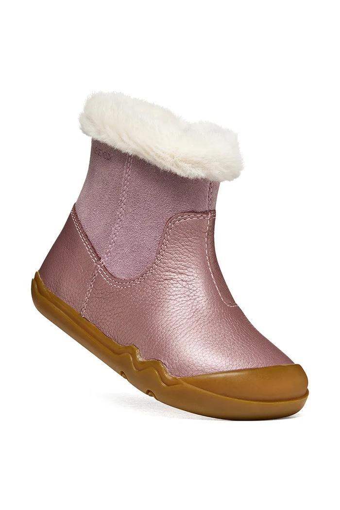 Geox Обувки за деца от кожа STEPPIEUP Barefoot B6663A.022AK.24.27.9BY2 виолетов AW26