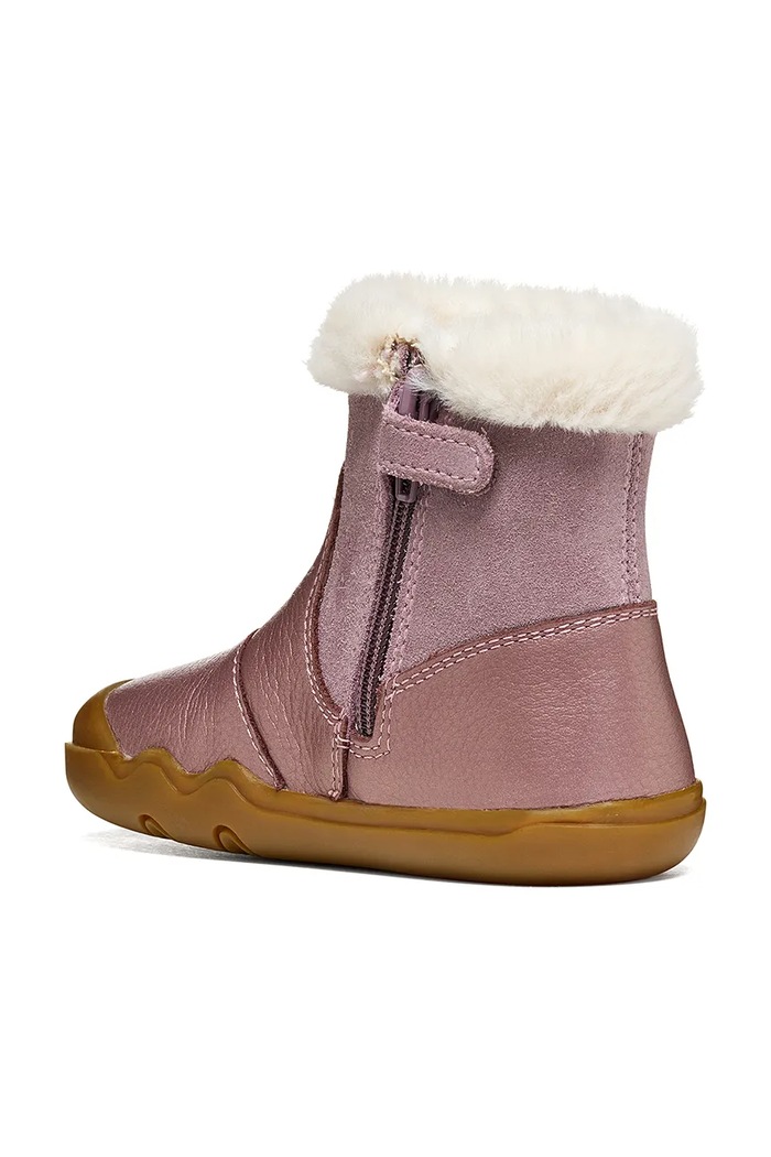 Обувки за деца от кожа STEPPIEUP Barefoot Geox B6663A.022AK.24.27.9BY2 виолетов