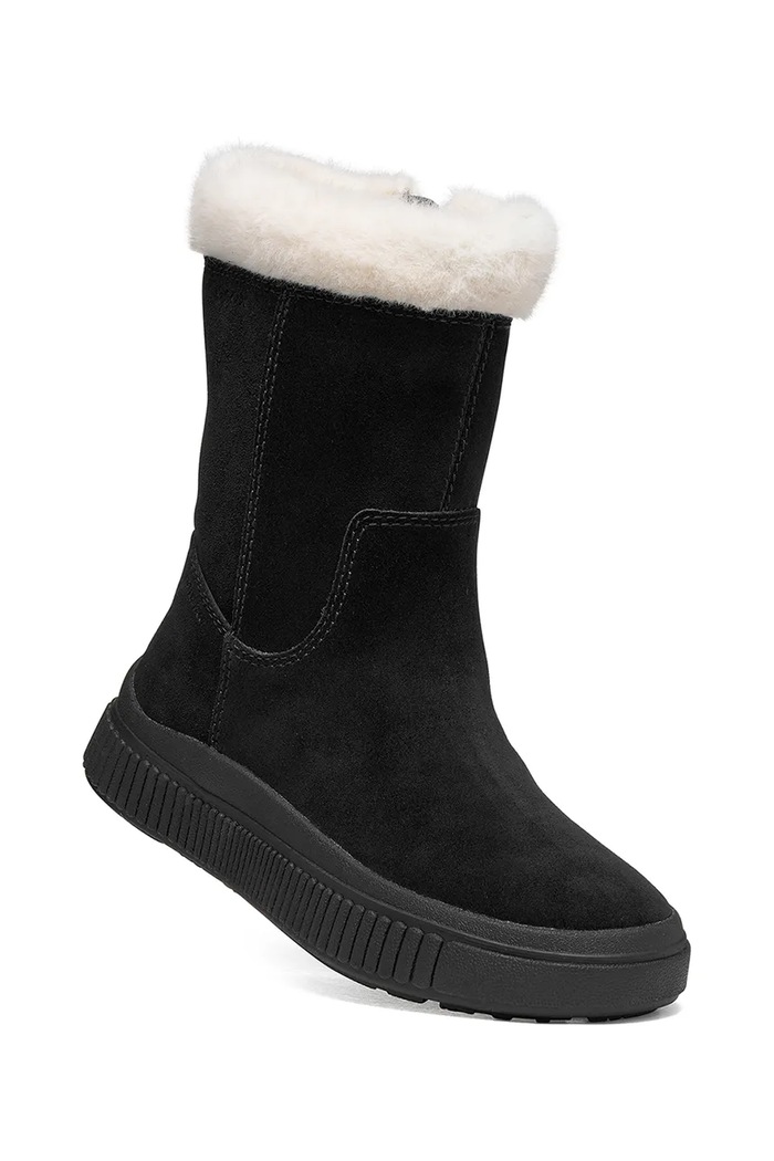 Geox Зимни обувки за деца от велур LAQUINNY J56NFB.00022.28.35.9BY2 черен AW26