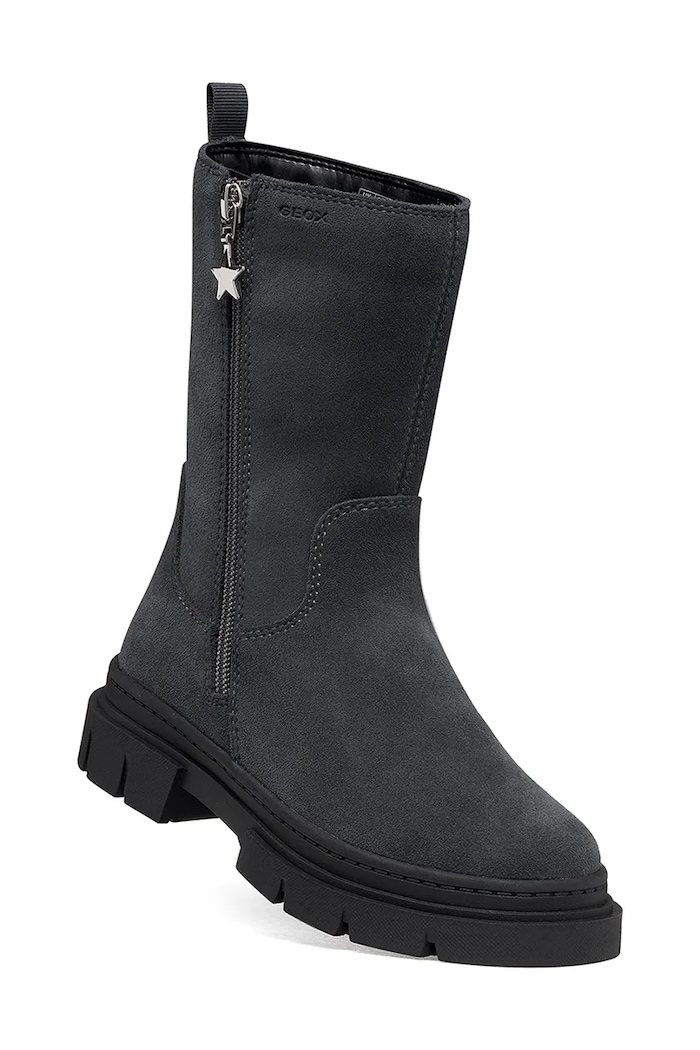 Geox Kotníkové boty dětské semišové KARSYN J663JC.00022.36.39.9BY2 šedá AW26
