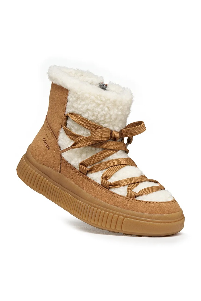Geox Gležnarski čevlji otroški LAQUINNY J56M3D.0AFBH.36.39.9BY2 rjava AW26