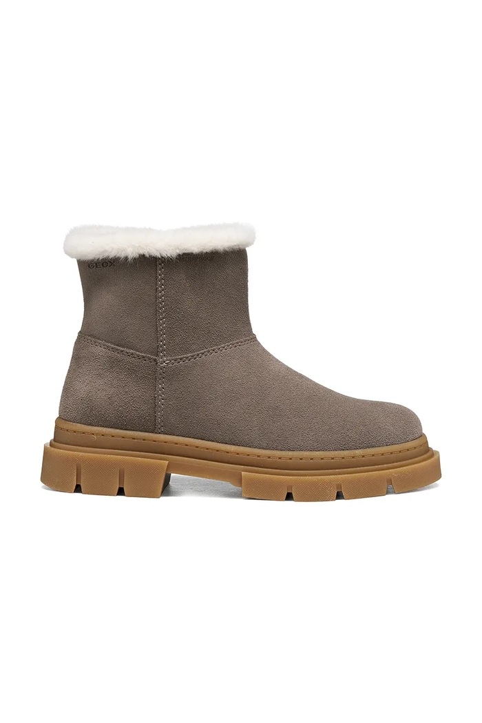 Geox Kotníkové boty dětské semišové KARSYN hnědá J663JB.00022.28.35.9BY2