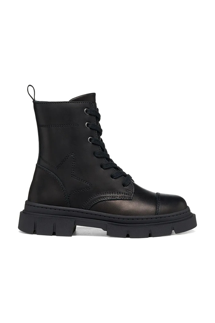 Geox Bocanci pentru copii din piele KARSYN negru J660KG.00043.28.35.9BY2