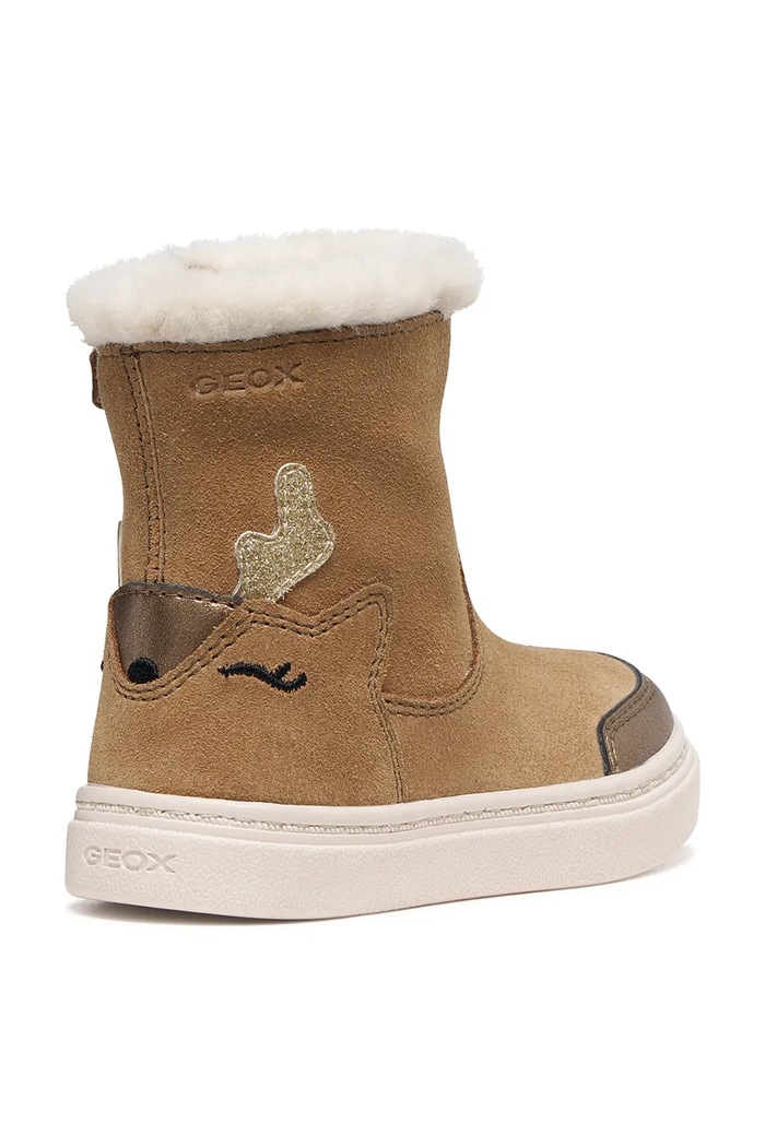 Fete Geox Încălțăminte de iarnă pentru copii din piele întoarsă NASHIK B663HA.022NF.24.27.9BY2 maro