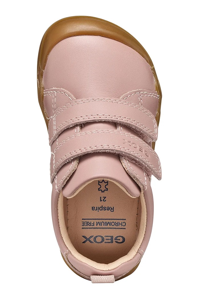 Geox stivaletti per bambini in pelle STEPPIEUP Barefoot B4663A.00085.24.27.9BY2 rosa