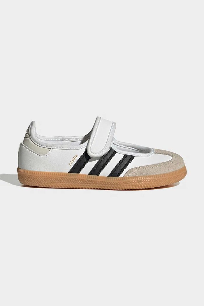 adidas Originals μπαλαρίνες Παιδικές δερμάτινες SAMBA JANE λευκό LA3701