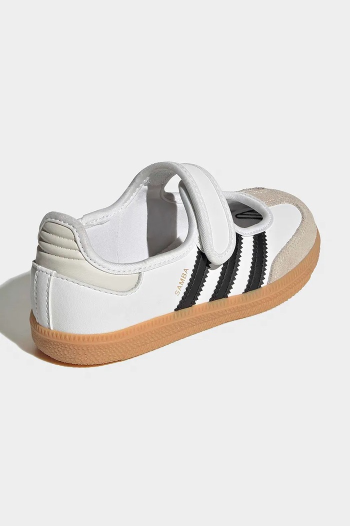 Κοριτσίστικα adidas Originals μπαλαρίνες Παιδικές δερμάτινες SAMBA JANE LA3701 λευκό