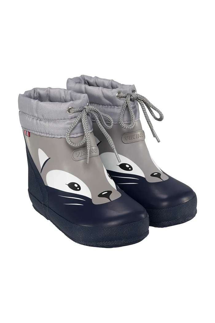 Viking Kids Gumene čizme za djecu Alv Barefoot Paw Print Warm 1.60230 siva AW26