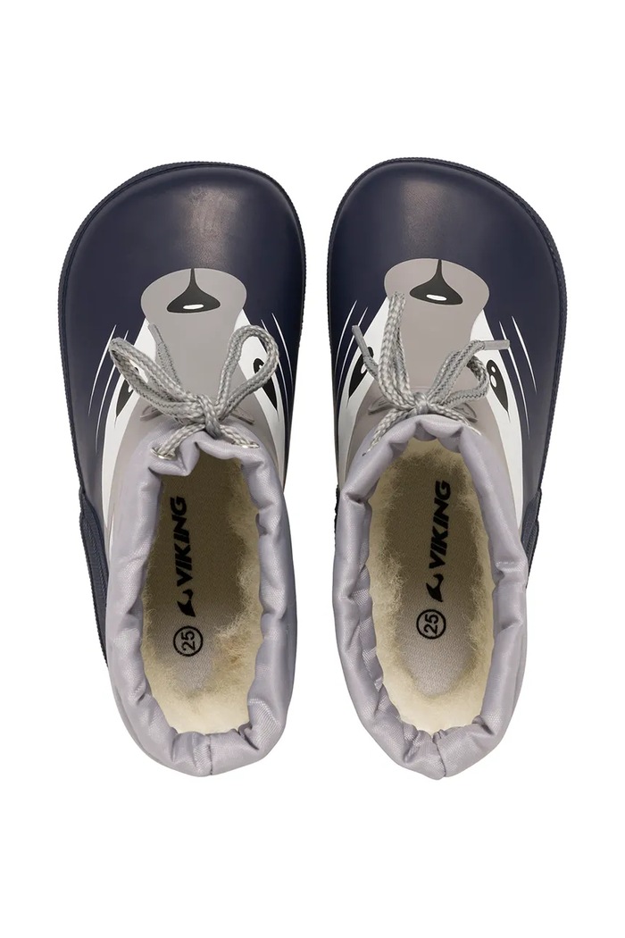 Dječaci Viking Kids Gumene čizme za djecu Alv Barefoot Paw Print Warm 1.60230 siva