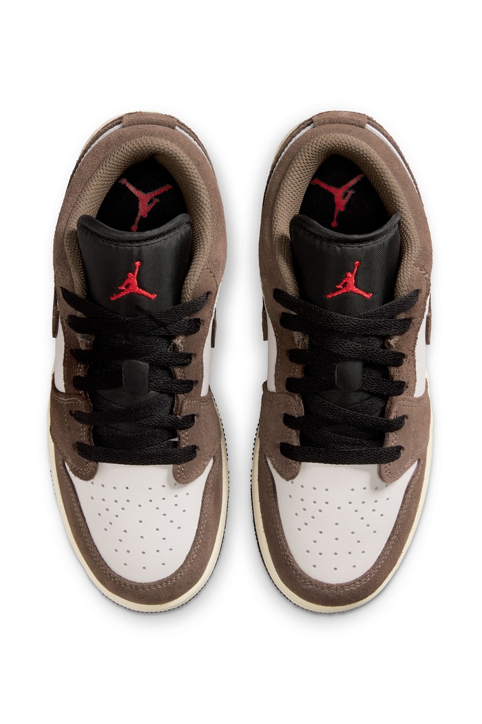 Air Jordan 1 Low sneakers boty dětské kožené Jordan 553560 hnědá