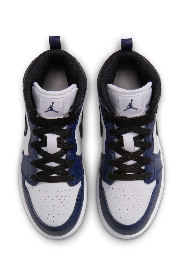 Jordan 1 Mid sneakersy dziecięce skórzane Jordan DQ8424 czarny