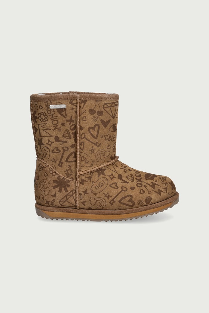 Emu Australia Buty zimowe dziecięce zamszowe Brumby Sketch K13368.Brumby.Sketch brązowy AW26