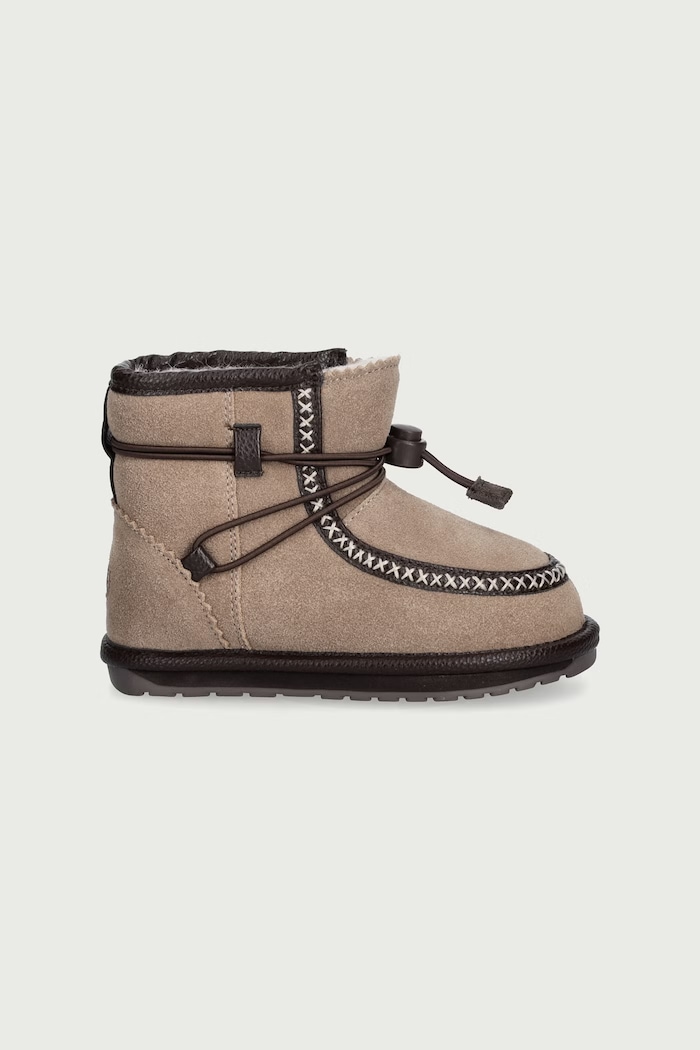 Emu Australia Buty zimowe dziecięce skórzane Hunter Mini K13349.Hunter.Mini beżowy AW26