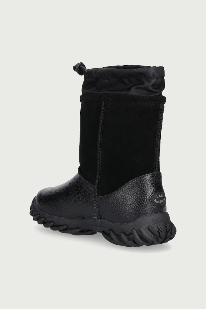 Chłopiec Emu Australia Buty zimowe dziecięce skórzane Puggle Adventurer K13330.Puggle.Adventure czarny