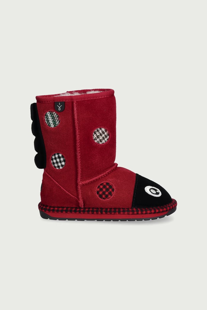Emu Australia Buty zimowe dziecięce skórzane Lenny Ladybug K13325.Lenny.Ladybug czerwony AW26