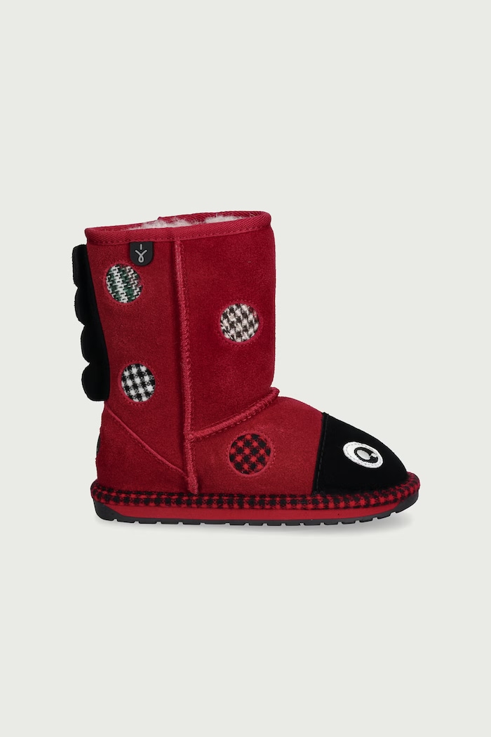 Emu Australia Buty zimowe dziecięce skórzane Lenny Ladybug K13325.Lenny.Ladybug czerwony AW26