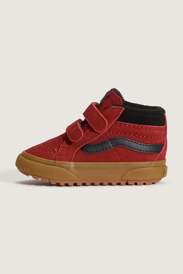 Vans SK8-Mid Reissue V Insulated sneakersy dziecięce zamszowe czerwony VN000Z9FBRD1