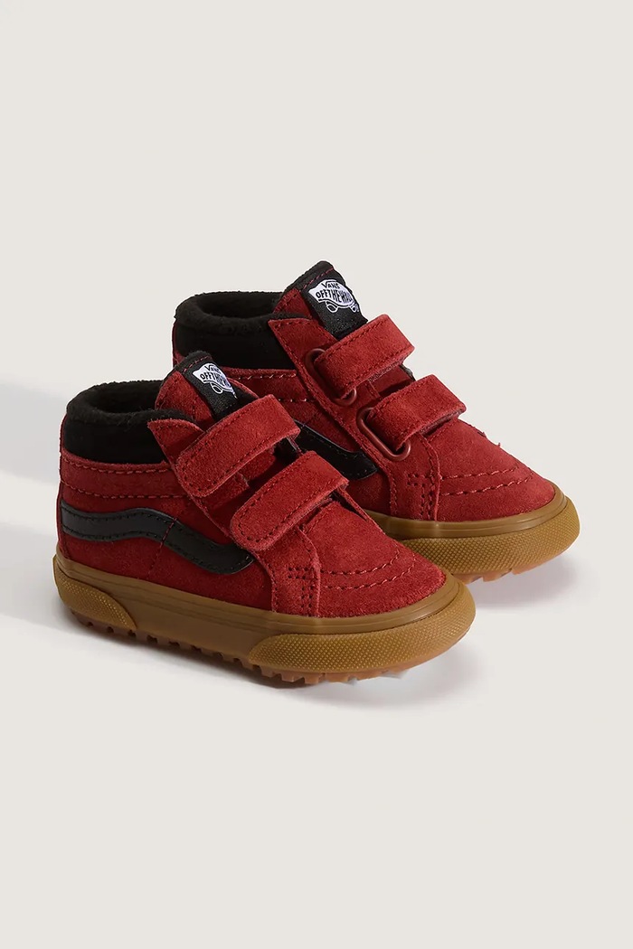 Vans SK8-Mid Reissue V Insulated sneakersy dziecięce zamszowe VN000Z9FBRD1 czerwony AW26