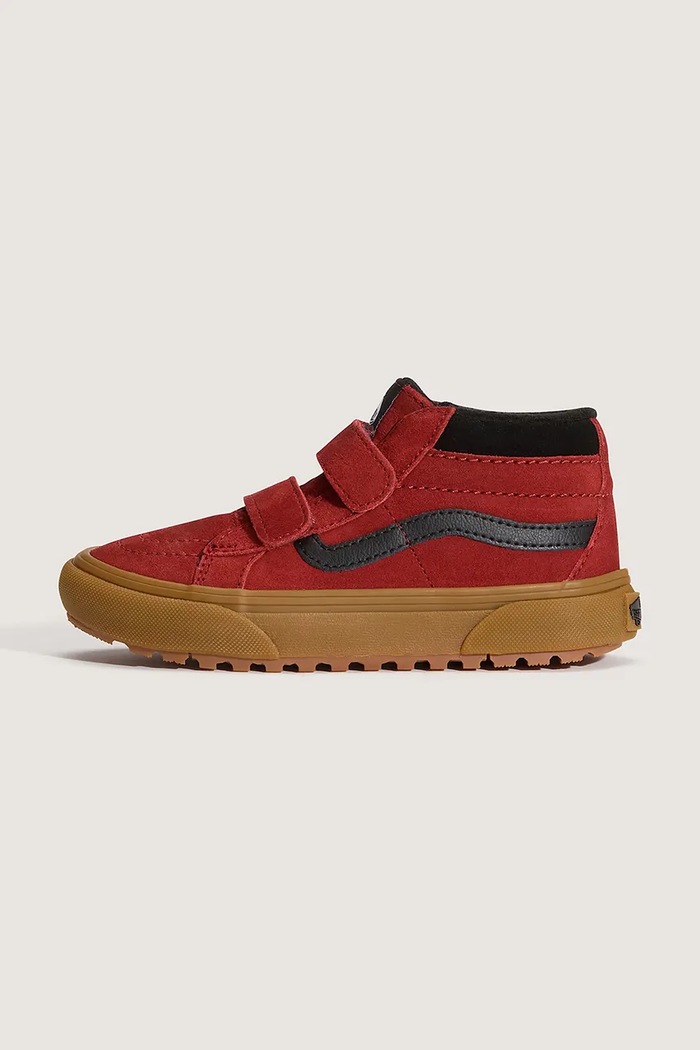 Vans SK8-Mid Reissue V Insulated detské semišové tramky červená VN000V90BRD1