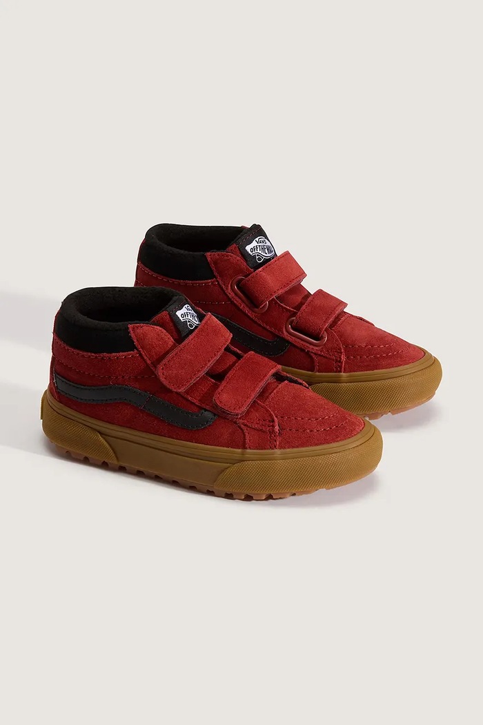 Vans SK8-Mid Reissue V Insulated detské semišové tramky VN000V90BRD1 červená AW26