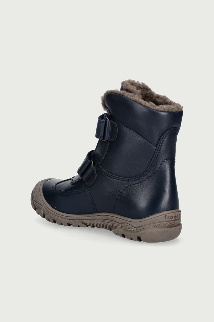 Dječaci Froddo Obuća zimska za djecu od kože LINZ WOOL TEX HIGH G3160230.31.35 plava