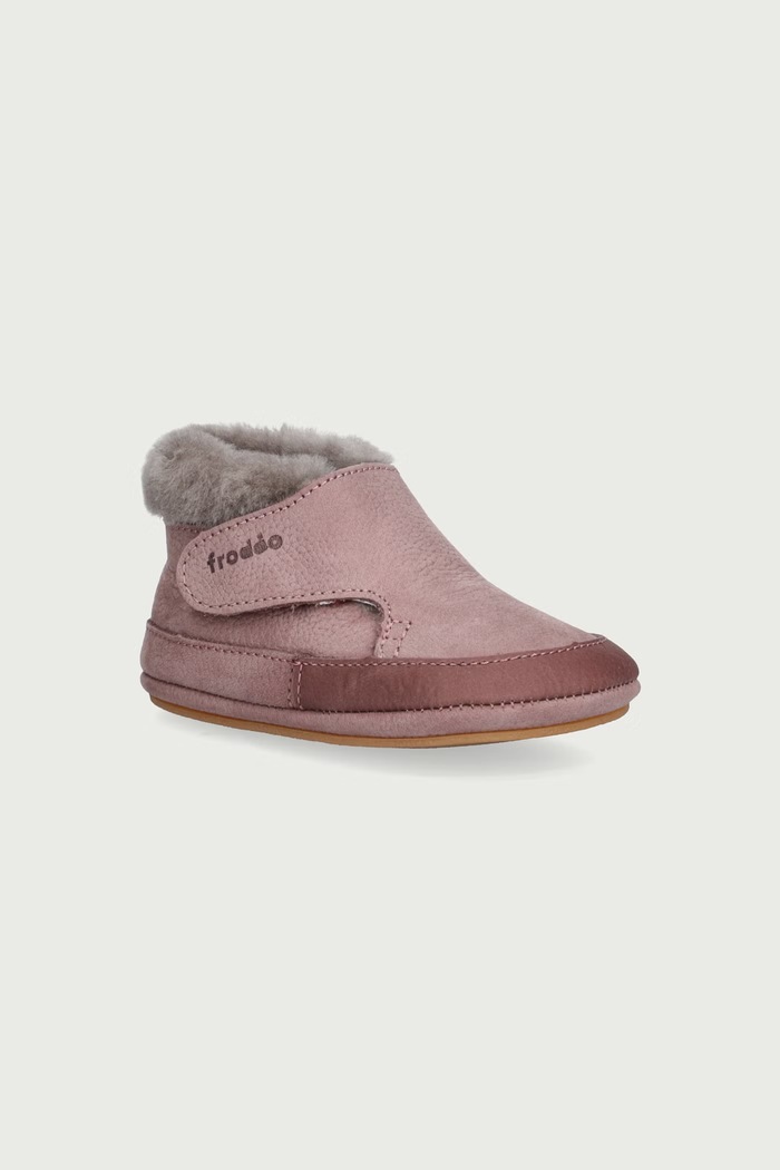 Froddo Obuća za bebe od kože BAREFOOT FURRY WALK roza G1160004