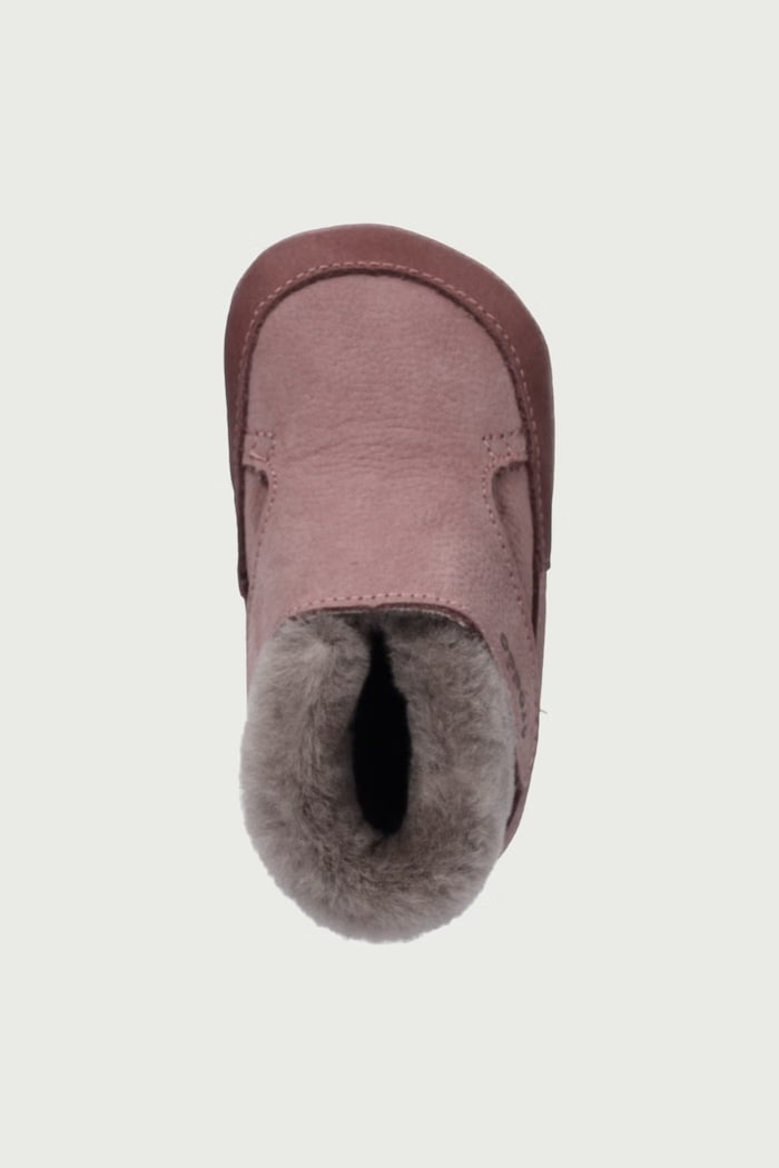 Obuća za bebe od kože BAREFOOT FURRY WALK Froddo G1160004 roza
