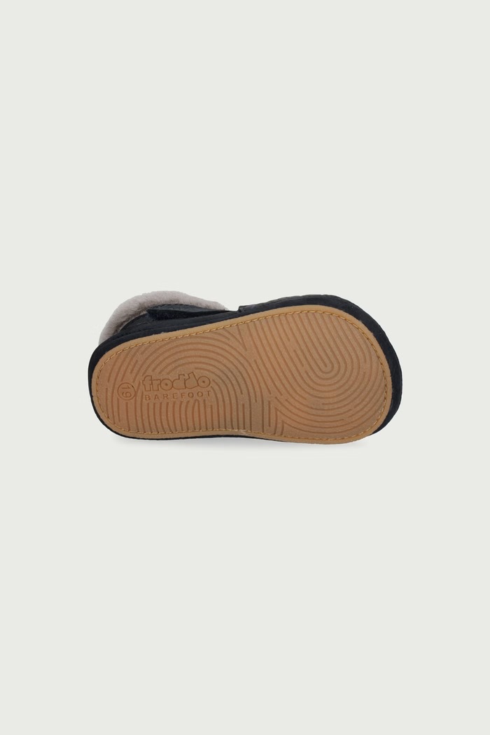 Obuća za bebe od kože BAREFOOT FURRY WALK Froddo mornarsko plava G1160004