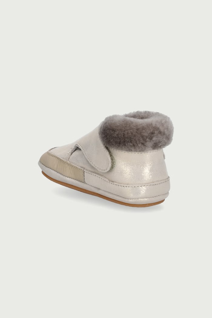 Chłopiec Froddo Buty niemowlęce skórzane BAREFOOT FURRY WALK G1160004 beżowy