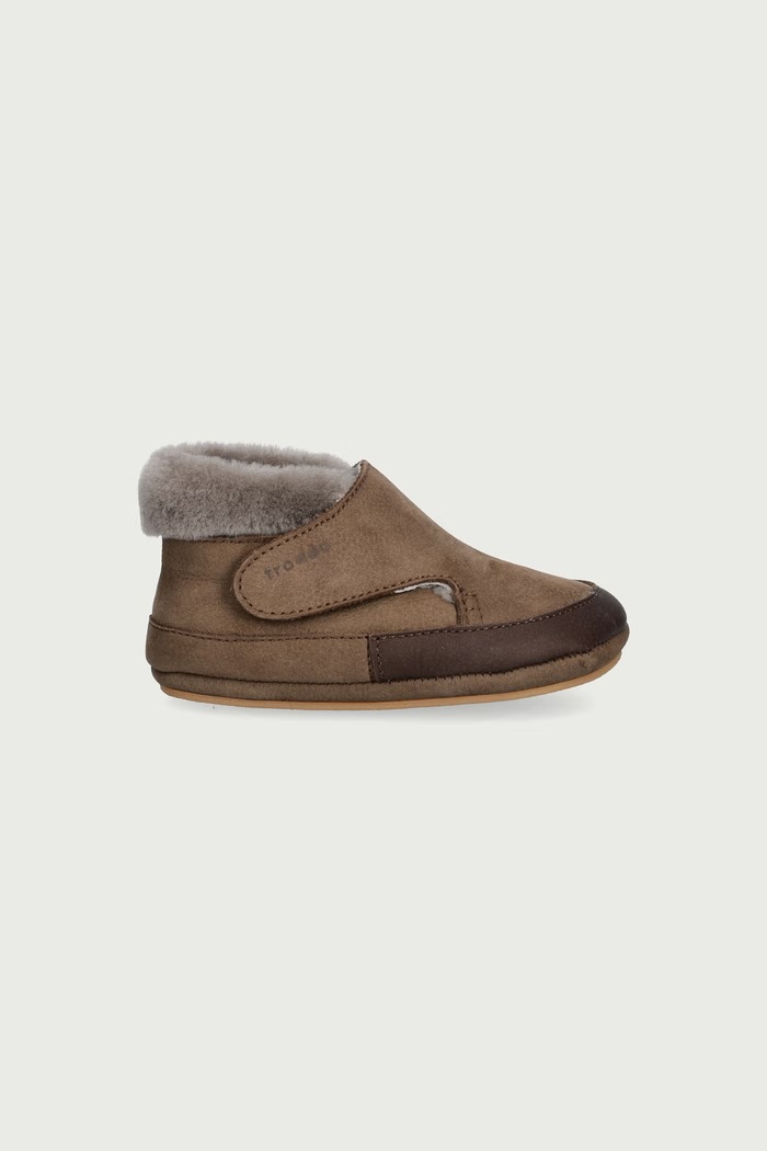 Froddo Obuća za bebe od kože BAREFOOT FURRY WALK G1160004 smeđa AW26