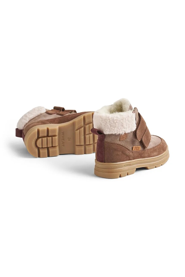 Buty zimowe dziecięce zamszowe Wheat WF825.01 brązowy