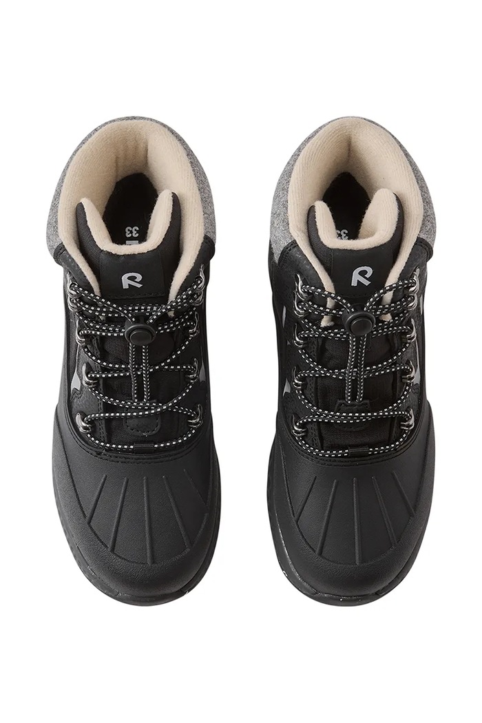Buty zimowe dziecięce Hallava Lace Reima czarny 5400185A.9BY2