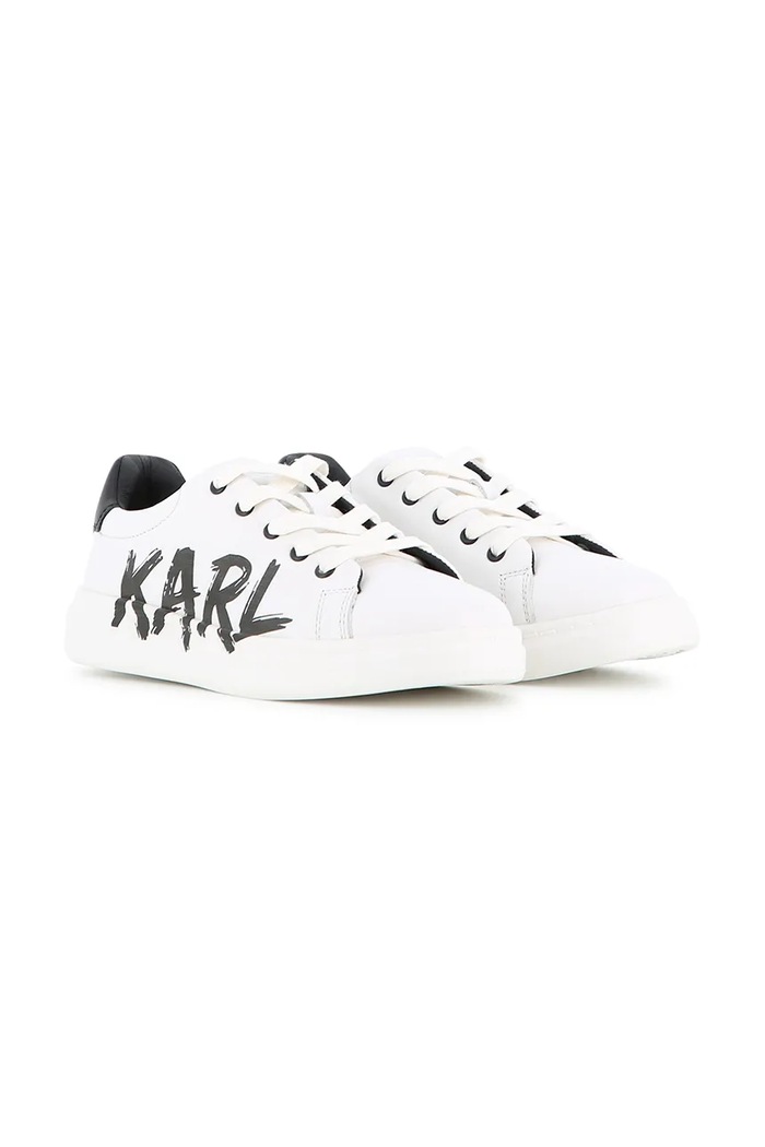Karl Lagerfeld маратонки за деца от кожа бял Z31408.32.35