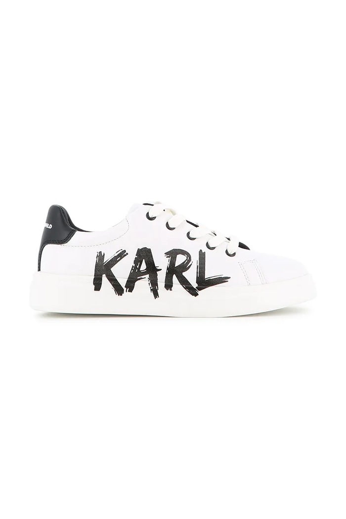 Karl Lagerfeld маратонки за деца от кожа Z31408.32.35 бял AW26