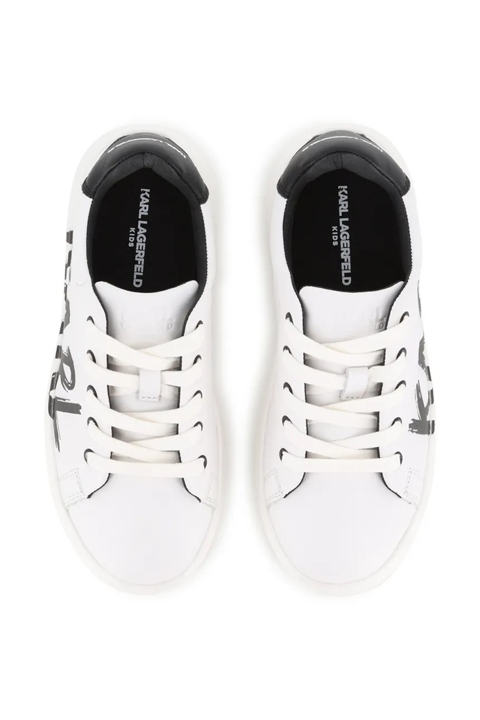 Karl Lagerfeld маратонки за деца от кожа бял Z31408.32.35