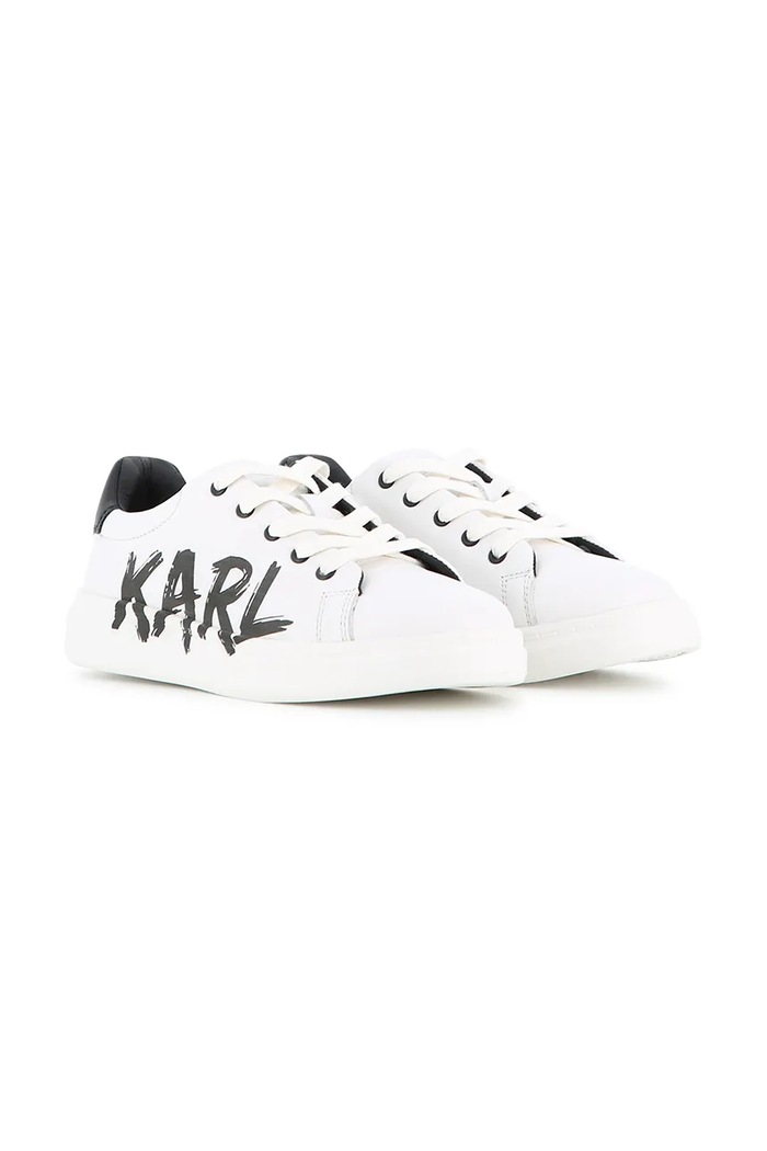 Karl Lagerfeld маратонки за деца от кожа бял Z31408.36.39