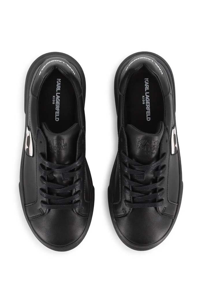 Karl Lagerfeld маратонки за деца от кожа черен Z31407.32.35