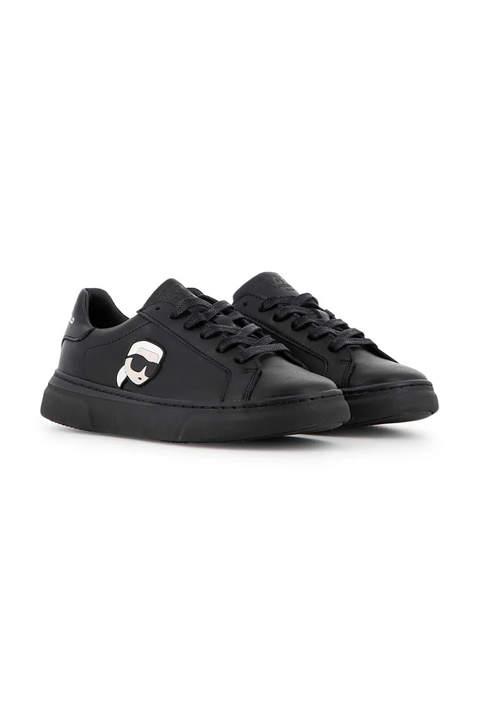 Karl Lagerfeld маратонки за деца от кожа черен Z31407.36.39