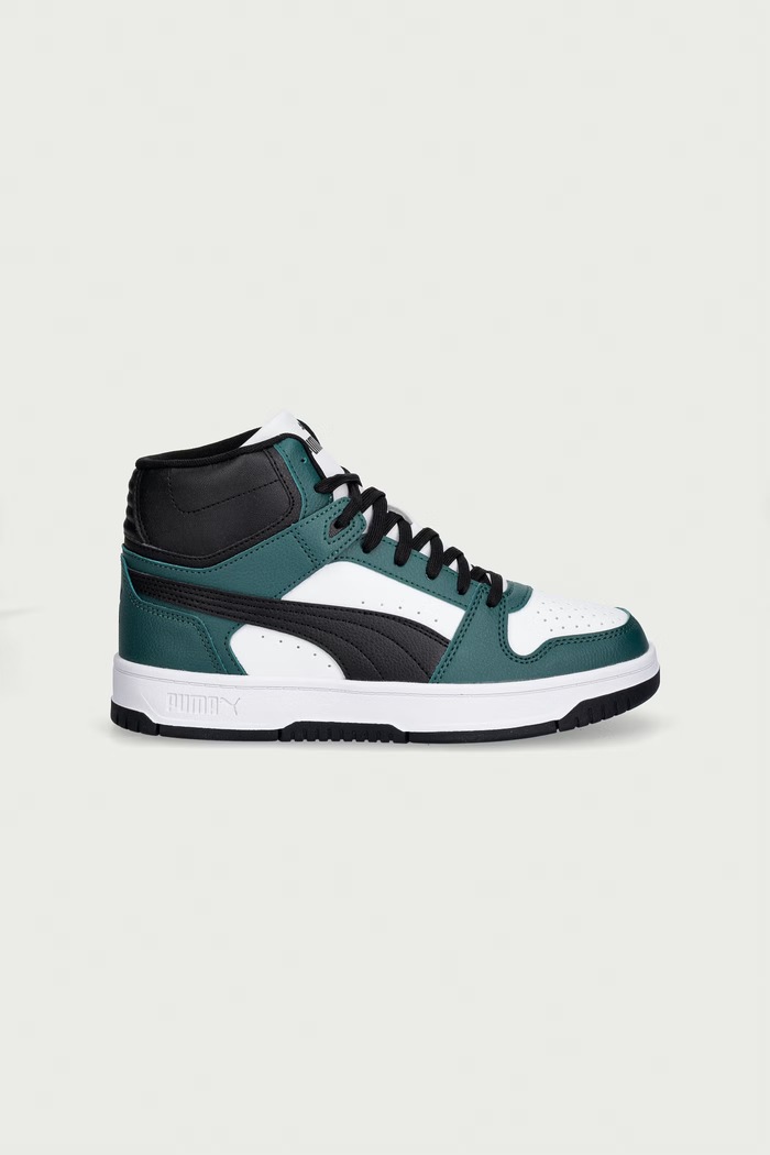 Puma Rebound Slam Mid Mid sneakersy dziecięce 408800 zielony AW26