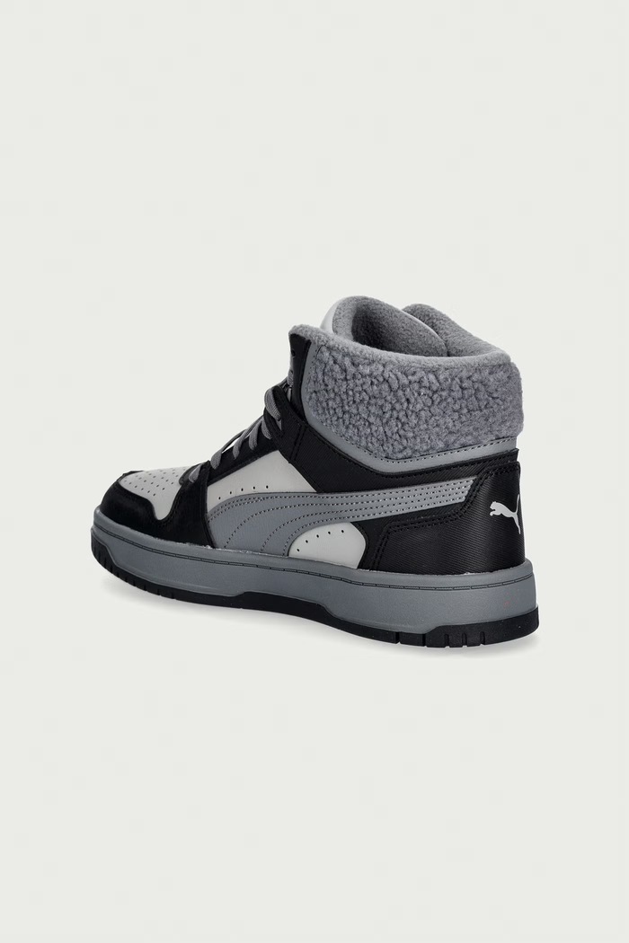 Chłopiec Puma Rebound Slam Mid Cozy Jr sneakersy dziecięce 407728 czarny