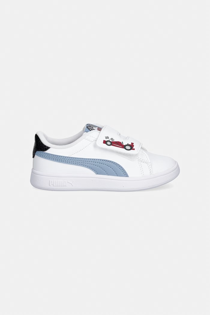 Puma Smash 3.0 Racing Crew V PS sneakersy dziecięce 408385 biały AW26