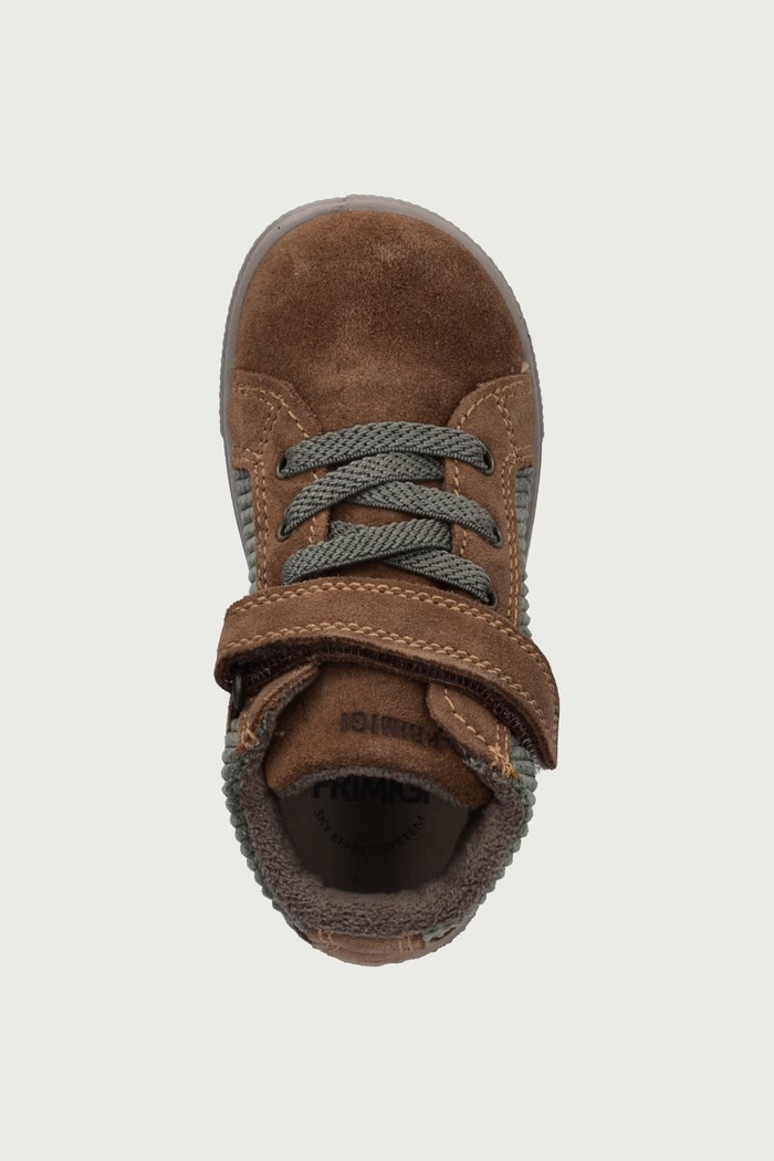 Sneakersy dziecięce zamszowe Primigi 2353200.19.24 brązowy