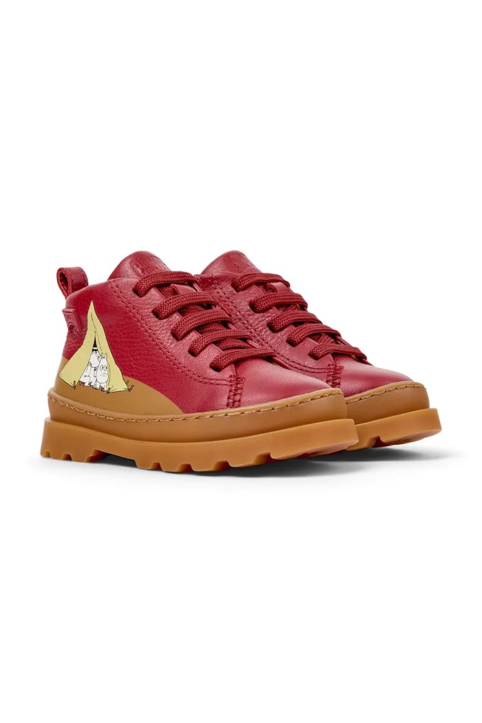 Camper Μποτάκια Παιδικά δερμάτινα Brutus TWS FW by Moomin K900291.TWS.Moomin κόκκινο AW26