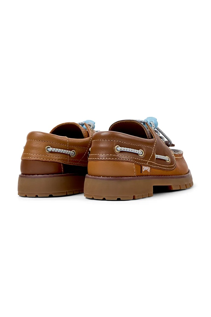 Chlapec Camper mokasíny detské kožené Compas Kids TWS K800416.35.38.TWS hnedá