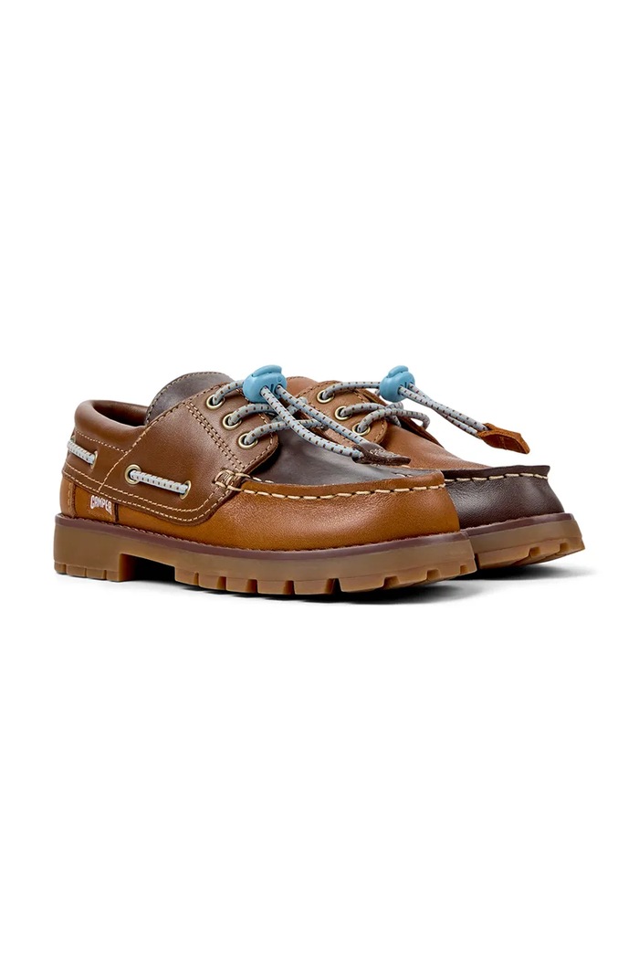 Camper mokasíny detské kožené Compas Kids TWS K800416.25.34.TWS hnedá AW26