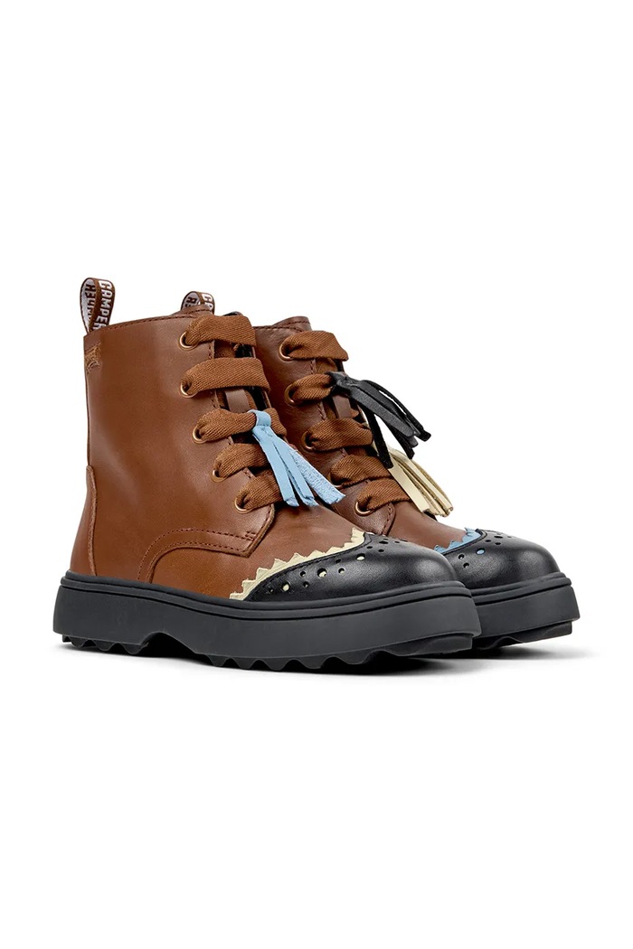 Camper Farmářky dětské kožené Norte TWS Kids K900422.TWS hnědá AW26