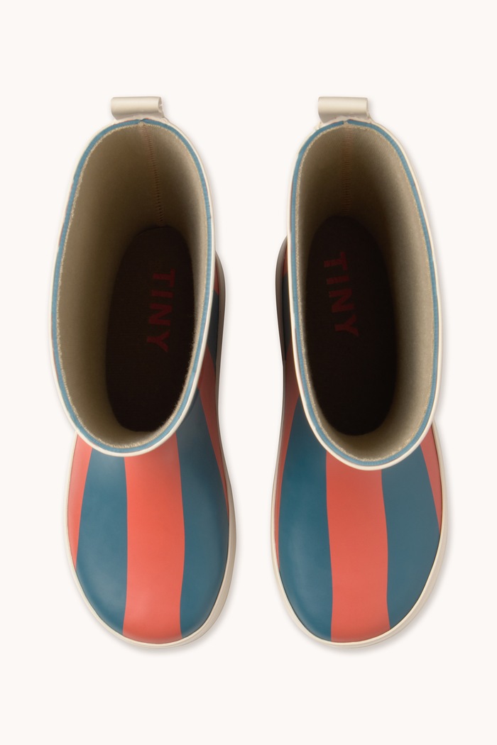 Kalosze dziecięce RED-BLUE STRIPES RAIN BOOT Tinycottons czerwony AW26.400