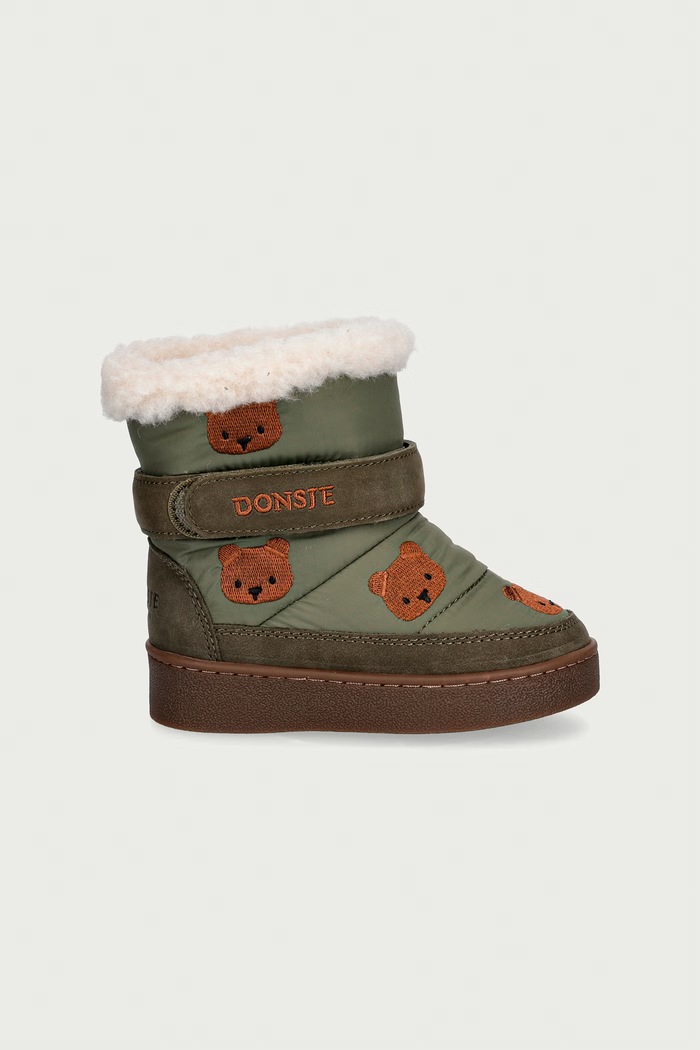 Donsje śniegowce dziecięce Ritto Boots Bear 1507201 zielony AW26