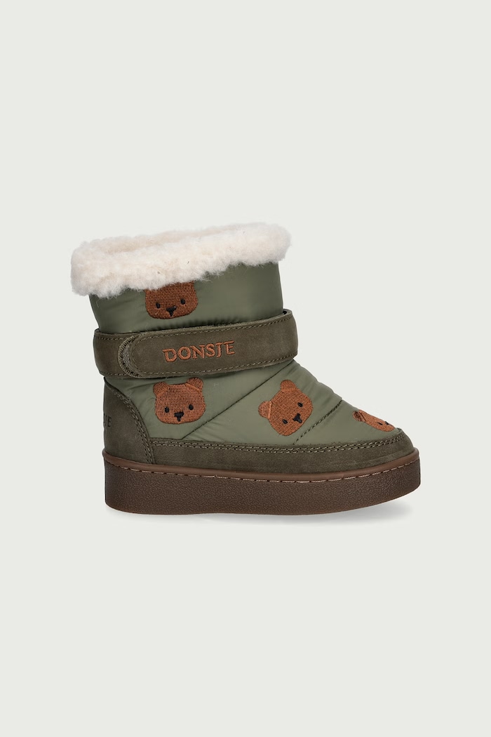 Donsje Śniegowce dziecięce Ritto Boots Bear 1507201 zielony AW26