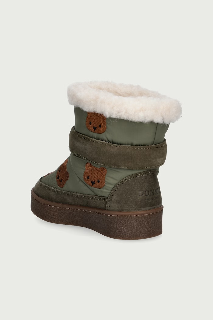 Chłopiec Donsje Śniegowce dziecięce Ritto Boots Bear 1507201 zielony